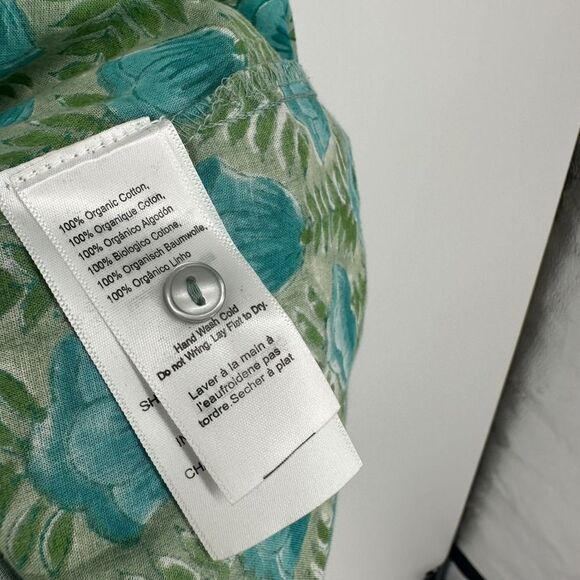 Emerson Fry india collection top womens medium green blue frances frida blouse - Picture 8 of 10